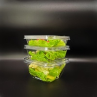 Conteneur alimentaire, biscuits, Dessert, emballage carré, boîte alimentaire jetable, boîte à bonbons de mariage, en plastique transparent, PET, sans impression, ECODE