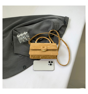 Sac carré en cuir PU pour femme, style minimaliste français, avec poignée supérieure, pour le quotidien, les voyages et les tenues décontractées, sac à bandoulière, vente en gros - Product Image 5
