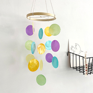 Bán buôn kích thước lớn màu vòng đĩa màu capiz Shell với <span class=keywords><strong>2</strong></span> lỗ 50 mét - Product Image 4