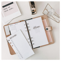 Vente en gros a6 Pu cuir logo personnalisé revues ensemble de cahiers avec enveloppes pour billets autocollant portefeuille planificateur d'argent classeur budgétaire