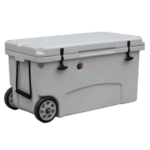 BENFAN 125L High Performance Rotomolded Hard Sided Coolers Camping Ice Box Cooler On Wheels