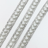 Bande de strass en perles de céramique décoration de bijoux à bricoler soi-même avec strass en verre pour accessoires de robe de mariée fabriqués