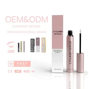 Chất Lượng Tốt Nhất Tùy Chỉnh Chất Lỏng Biotin Lash & Brow Enhancer Nhãn Hiệu Riêng Tự Nhiên Lông Mày Và Lash Tăng Trưởng Dầu Thầu Dầu Huyết Thanh Với Logo