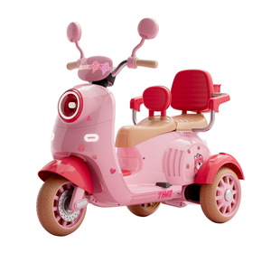 دراجات نارية كهربائية ثلاثية العجلات للأطفال من <span class=keywords><strong>2</strong></span> إلى 4 سنوات، سيارة ألعاب بلاستيكية جديدة تعمل بالبطارية للأطفال - Product Image 2