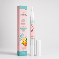 Boîte d'emballage fine à double rabat en carton plié en papier écologique personnalisé pour stylo à huile pour cuticules, produits cosmétiques et de beauté