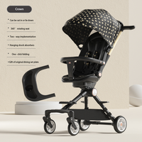 Poussette haute pour bébé avec siège rotatif à 360°, pliable d'une seule main et capote réglable pour nourrissons
