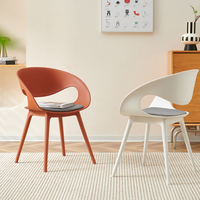 Chaise de salle à manger simple en plastique épaissi, empilable, écologique, pour la maison et les cafés