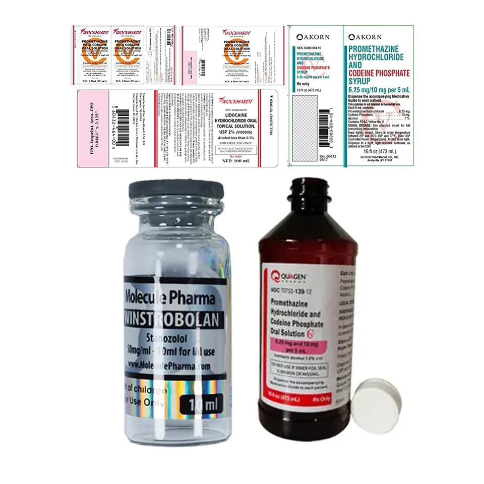 Arzneimittel Verpackung Steroid Injektion 10ml Kunststoff Pharma Bodybuilding Fläschchen Hustens aft Wockhardt Flasche Etiketten