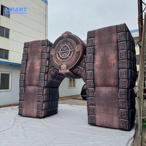 Vòm đá bơm hơi cao 4M cho trang trí sân khấu Nhà Hát theo chủ đề cổ xưa, hoạt động kinh doanh thị trường vòm bơm hơi - Product Image 3