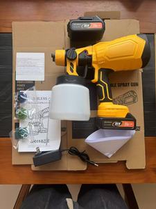 <span class=keywords><strong>Pistola</strong></span> <span class=keywords><strong>de</strong></span> <span class=keywords><strong>Pintura</strong></span> Eléctrica Inalámbrica sin Aire <span class=keywords><strong>de</strong></span> 1000 ml <span class=keywords><strong>con</strong></span> Control <span class=keywords><strong>de</strong></span> Flujo y Limpieza - Product Image 4