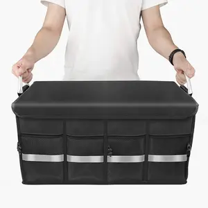 Водонепроницаемая Складная прочная корзина с несколькими отделениями для хранения в багажнике со складным чехлом и ручкой из алюминиевого сплава