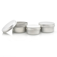 Runde Aluminium-Metalldosen 5g-250g Silber Kosmetikbehälter für Cremes und Lippenbalsam mit Schraubverschluss und Individueller Bedruckung