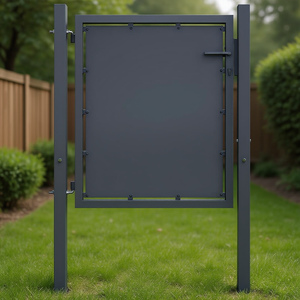 Puerta de Jardín de Acero de 39.4 x 39.4 Pulgadas, Cuadrada, Resistente a la Oxidación, Pintada, Elegante, para Cercas y Jardines - Product Image 2