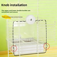 Birdstory Mangeoire automatique pour oiseaux, boîte à nourriture en PET étanche et anti-humidité, avec bac de bain externe spécial pour perroquets