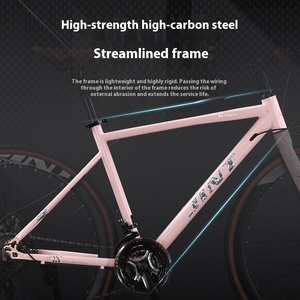 Vélo de <span class=keywords><strong>route</strong></span> 700C à vente chaude avec 27 vitesses, vélo de <span class=keywords><strong>route</strong></span> cyclo, <span class=keywords><strong>axe</strong></span> <span class=keywords><strong>traversant</strong></span>, frein à disque, fourche en alliage d'aluminium - construction entièrement en acier - Product Image 3
