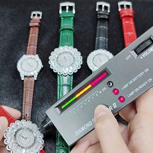 Reloj de Cuarzo Impermeable con Cristal de Zafiro y Plata de Ley 925, Reloj con Forma de Girasol con Moissanita VVS, Joyería de Lujo para Mujer - Product Image 4