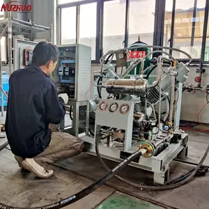 NUZHUO中国工業用シリンダー充填機100Bar窒素アルゴンブースターヘリウムコンプレッサー