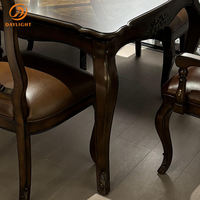 Ensemble table à manger ronde de luxe 12 places en marbre design en métal