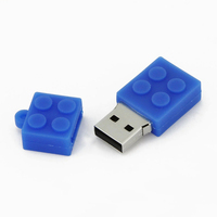 Disk memori usb mainan anak-anak, kualitas terbaik bentuk blok bangunan 3.0 stik memori Flash pen Drive 8GB 16GB 32GB