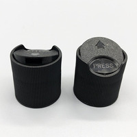 Capsules cosmétiques 28/415, bouchons à disque côtelés en plastique 24/415, bouchons à pression lisses en plastique violet-noir pour flacons de soins de la peau