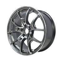 Velg Mobil Hyperstar ZCC Hot Sell Brushed Polished Flash Gunmetal Machine Face 17*7.5 Inch PCD 5-100-120