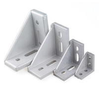 Profilé en aluminium en forme de L, connecteur triangulaire à un seul côté, connexion à angle droit de 90 degrés, 20 30 40, support d'angle à résistance fixe