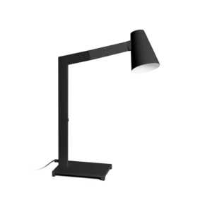 Lampada da Scrivania LED Moderna Minimalista, Paralume in Metallo Bianco e Nero, Base 42cm X 15cm, Altezza 60.5cm, Modello Elettrico per Camera da Letto DZ101A0Z1N9E00 - Product Image 1