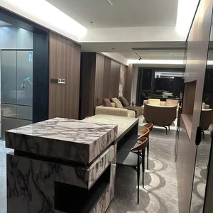 Ensemble complet d'armoires de cuisine modernes en bois massif personnalisées de haute qualité pour une conception de cuisine luxueuse - Product Image 1