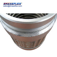 Tuyau flexible tressé en acier inoxydable SUS 304/316L/321 homologué FM avec raccord rainuré pour peinture, DN50-DN400, pour applications incendie