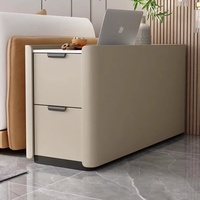Meuble de Rangement Latéral Moderne pour Bureau, Unité de Classement à Deux Tiroirs, Meuble de Rangement Compact, Organisateur de Bureau à Coins Arrondis, Mobilier de Maison