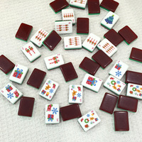 Jeu de Mahjong Américain en Acrylique 3 Couches pour Noël, Portable, Écologique, Durable, Rotation à 360 Degrés, Étanche, pour 4 Joueurs