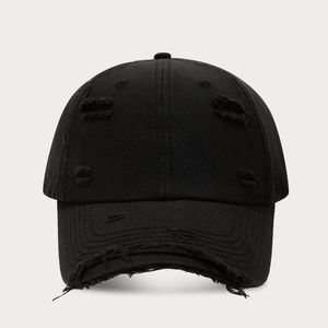Distressed Trendy Baseball Cap Hot Selling Men's Women's INS Fashion Worn Out Cotton Twill <b>Hat</b> with Custom Embroidery - Product Image 6