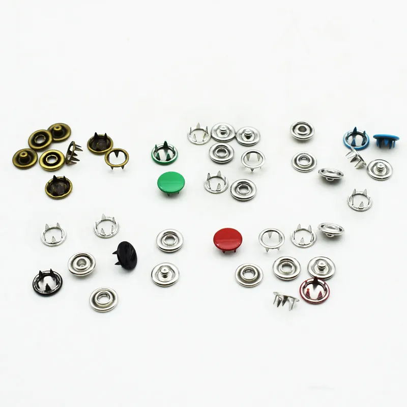 Snaps Invisible Snap Button Umweltschutz Pure Copper Color Five Prong Buttons