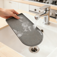 Tapis de protection en silicone Eversoul personnalisé avec logo pour machine à café, bord surélevé, antidérapant, résistant aux déversements, pour comptoir et bar