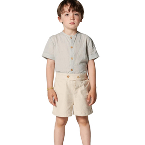 <span class=keywords><strong>Short</strong></span> en coton et <span class=keywords><strong>lin</strong></span> pour garçon, nouveau modèle tendance, meilleure vente, ceinture élastique confortable, 2020 - Product Image 1