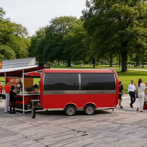 Camión de Comida Móvil Retro Moderno de Acero Inoxidable y Fibra de Vidrio para Helados, Perritos Calientes y Papas Fritas, para Comida Rápida al Aire Libre y Catering Comercial, Resistente a la Oxidación - Product Image 5