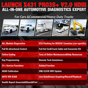 X431 Pro3s+ Hdiii 10.1'' เครื่องมือวินิจฉัยรถยนต์ รถบรรทุก OBD OBD2 อุปกรณ์เข้ารหัสอัตโนมัติ - Product Image 2