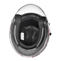 Casque de moto unisexe à prix réduit avec visière double, protection de la tête en ABS pour adultes, état neuf, accessoires parfaits, casques demi-visage