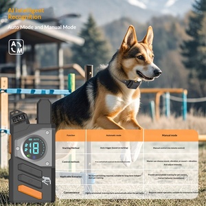 Köpek Eğitim Tasması Uzaktan Kumandalı IP67 Su Geçirmez Uzun Mesafe Havlama Önleyici LED Göstergeli <span class=keywords><strong>2</strong></span>'si <span class=keywords><strong>1</strong></span> Arada Silikon PC Otomatik - Product Image 1