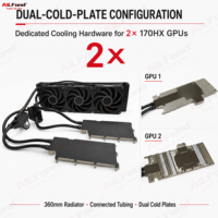 Kit Pendingin Air 1-ke-2 untuk 170hx 8GB V100 A100 H100 A4000 4000ADA 5880ADA A5000 A6000 L20 L40 L40S A40 RTX 4090/5090