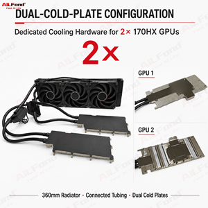 Kit de refrigeración por agua 1 a 2 para 170hx 8GB V100 A100 H100 A4000 4000ADA 5880ADA A5000 A6000 L20 L40 L40S A40 RTX 4090/5090 - Product Image 2