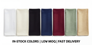 Servilletas de satén de algodón blancas de 18x18 pulgadas, elegantes para la mesa, ideales para la industria hotelera y organizadores de fiestas. - Product Image 5