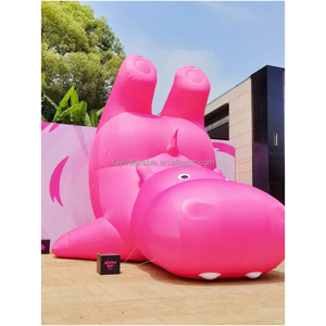 Пользовательские Надувные талисман персонажи наружные украшения событие дисплей Надувной розовый Бегемот огромный - Product Image 3