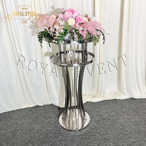 Modern Bar taburesi mobilya gümüş paslanmaz çelik düğün etkinlikleri için kokteyl masası altın yuvarlak demir masa - Product Image 2