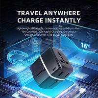 Foxcan GaN 20W adaptateur de voyage universel 2A2C Europe allemagne prise chargeur multi-fonction adaptateur secteur universel voyage