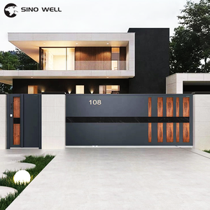 Lüks Villa kapısı tasarım filipinler kapıları ve çitleri için ön metre dış bahçe alüminyum alaşımlı kapı açık çit kapısı - Product Image 1