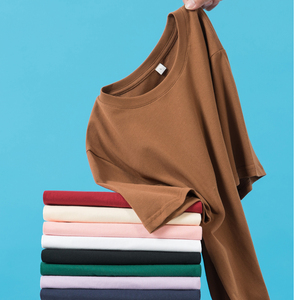 T-shirt stampa serigrafia con stampa DTG ricamo nuovo arrivo tinta unita logo personalizzato <span class=keywords><strong>abbigliamento</strong></span> donna donna <span class=keywords><strong>abbigliamento</strong></span> estivo - Product Image 5