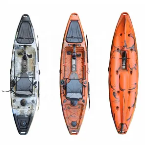 Vicking Kayak de pêche pour une personne assise sur le dessus Lldpe Material Sea Ocean Touring Kayak à vendre avec pédale 3.5m PE Sports nautiques