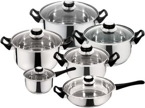 Ensemble de casseroles en acier inoxydable de luxe de qualité supérieure, antiadhésif, pour cuisinière à gaz, logo personnalisé, utilisation moderne à la maison et en cuisine - Product Image 2