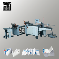 Machine à plier le papier automatique numérique à commande PLC haute vitesse avec pompe Schneider, solutions de pliage demi-cross ou croisé sur mesure